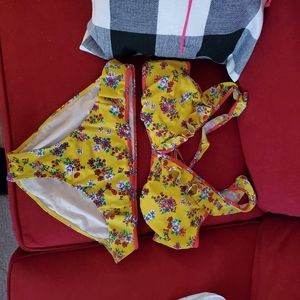 Yellow Flowered Bikini